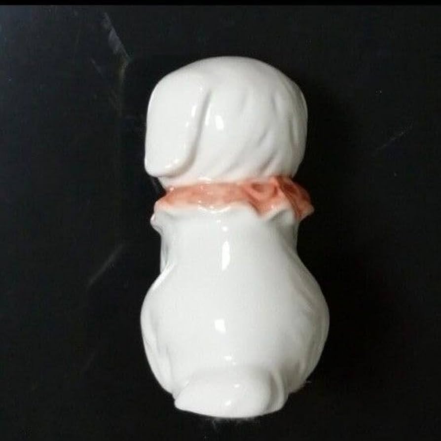 Amazon.co.jp: 犬の置物 ホワイト 陶器製 レトロ ビンテージ